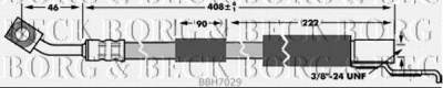 BORG & BECK bbh7029 -  Тормозной шланг